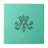 Marie Antoinette – Monogramm – Monogram initials Tegeltje (Voorkant)