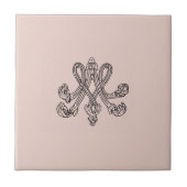 Marie Antoinette – Monogramm – Monogram initials Tegeltje (Voorkant)