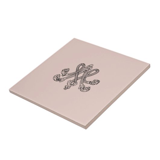 Marie Antoinette – Monogramm – Monogram initials Tegeltje (Zijkant)