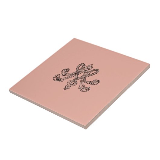 Marie Antoinette – Monogramm – Monogram initials Tegeltje (Zijkant)