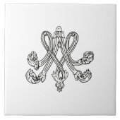 Marie Antoinette – Monogramm – Monogram initials Tegeltje (Voorkant)