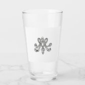 Marie-Antoinette Monogramm Royal initial Monogram Glas (Achterkant)