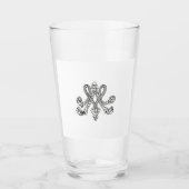 Marie-Antoinette Monogramm Royal initial Monogram Glas (Voorkant)