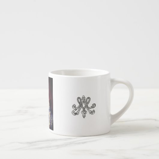 Marie Antoinette Monogramm– Royal Monogram Espresso Kop (Rechts)