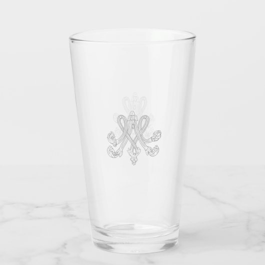 Marie Antoinette – Monogramm – Royal Monogram Glas (Achterkant)