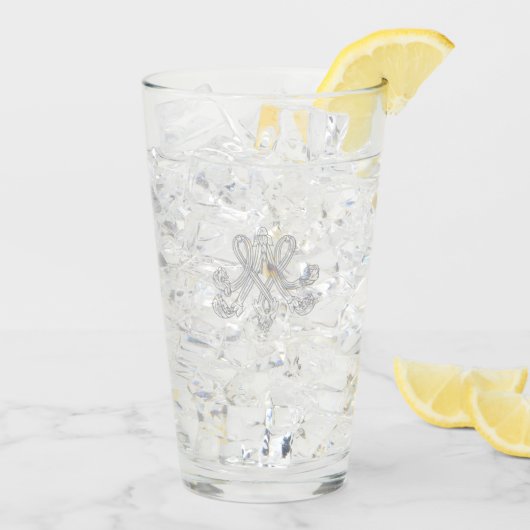 Marie Antoinette – Monogramm – Royal Monogram Glas (Achterkant ijs)