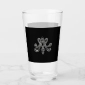 Marie Antoinette Monogramm Royal Monogram initial Glas (Voorkant)
