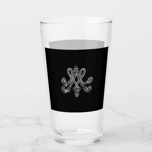 Marie Antoinette Monogramm Royal Monogram initial Glas (Voorkant)