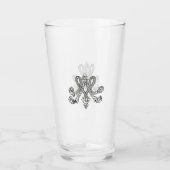 Marie Antoinette Monogramm Royal Monogram initial Glas (Voorkant)