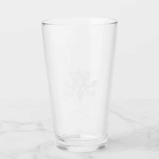 Marie Antoinette Monogramm Royal Monogram initial Glas (Voorkant)