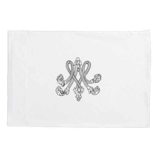 Marie Antoinette – Monogramm – Royal Monogram Kussensloop (Achterkant)