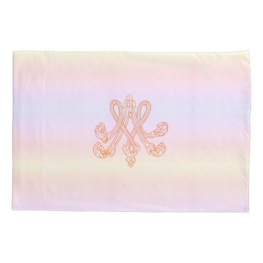 Marie Antoinette – Monogramm Royal Monogram Pastel Kussensloop (Achterkant)