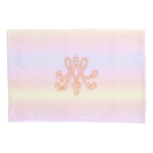Marie Antoinette – Monogramm Royal Monogram Pastel Kussensloop (Voorkant)