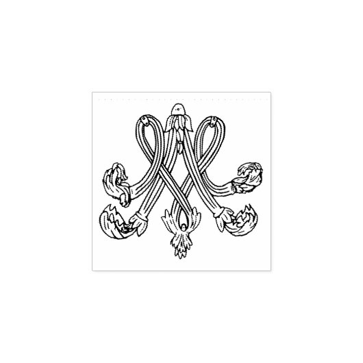 Marie Antoinette – Monogramm – Royal Monogram Rubberstempel (Afrduk)