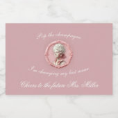 Marie Antoinette Mousserende Wijn Label Roze Sparkling Wijnetiket (Enkel label)