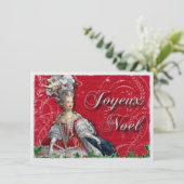 Marie Antoinette Noel - kerstuitnodiging Kaart (Staand voorkant)