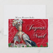 Marie Antoinette Noel - kerstuitnodiging Kaart (Voorkant / Achterkant)