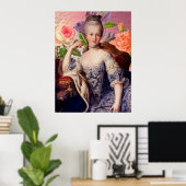 Marie Antoinette on Flowers Poster (Thuiskantoor)