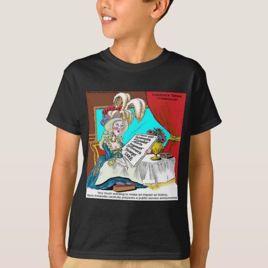 Marie Antoinette Openbare Dienst Mededeling Grappi T-shirt (Voorkant)