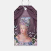 Marie Antoinette Paarse Bloemen Cadeaulabel (Voorkant)