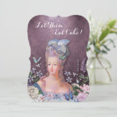 Marie Antoinette Paarse Floral Kaart (Staand voorkant)