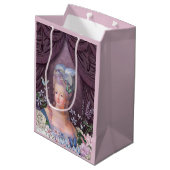 Marie Antoinette Paarse Floral Medium Cadeauzakje (Achterkant Gekanteld)