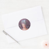 Marie Antoinette Paarse Floral Ronde Sticker (Envelop)