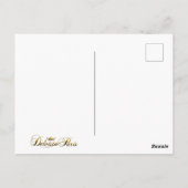 Marie Antoinette, Parijs, blauw, roze rozen rococo Briefkaart (Achterkant)