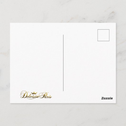 Marie Antoinette, Parijs, blauw, roze rozen rococo Briefkaart (Achterkant)