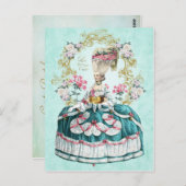 Marie Antoinette, Parijs, rozen mint groen, Briefk Briefkaart (Voorkant / Achterkant)