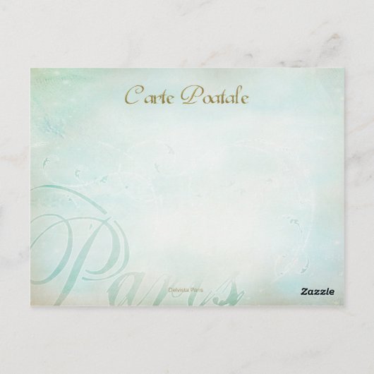 Marie Antoinette, Parijs, rozen mint groen, Briefk Briefkaart (Achterkant)