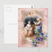 Marie Antoinette, Paris, Rococo, liefhebbers, roos Briefkaart (Voorkant / Achterkant)
