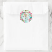 Marie Antoinette,Paris,shabby,butterfly,rose Ronde Sticker (Tas)