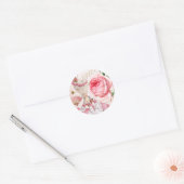 Marie Antoinette,Paris,shabby,rose,stickers Ronde Sticker (Envelop)