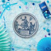 Marie Antoinette party Blue White willow delft Papieren Bordje (Feest)