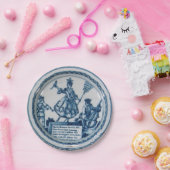 Marie Antoinette party Blue White willow delft Papieren Bordje (Feest)