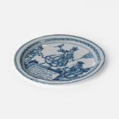 Marie Antoinette party Blue White willow delft Papieren Bordje (Gekanteld)
