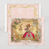 Marie Antoinette Party in Pink te Versailles Kaart (Voorkant / Achterkant)