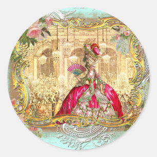 Marie Antoinette Party in Versailles Franse stijl Ronde Sticker