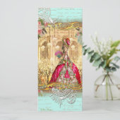 Marie Antoinette Party in Versailles Invitation Kaart (Staand voorkant)