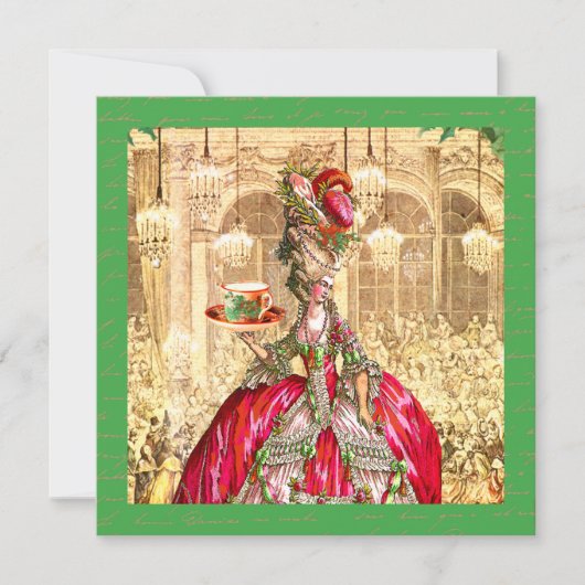Marie Antoinette Party Invitation Kaart (Voorkant)