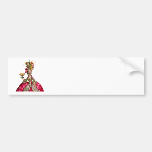 Marie Antoinette pauock en cake Bumpersticker (Voorkant)