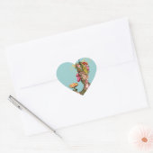 Marie Antoinette pauock en cake Hart Sticker (Envelop)