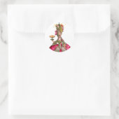 Marie Antoinette pauock en cake Ronde Sticker (Tas)