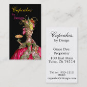 Marie Antoinette pauock en cake Visitekaartje (Voorkant / Achterkant)