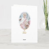 Marie Antoinette Pink carriage deer Christmas card (Achterkant)