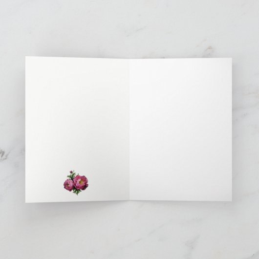 Marie Antoinette Pink carriage deer Christmas card (Binnen)