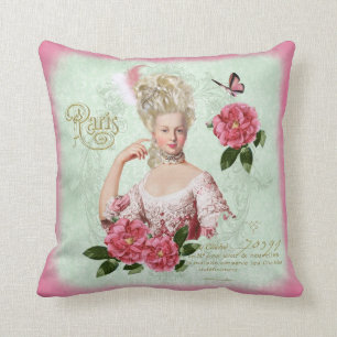 Marie Antoinette Pink Damask Peony Pillow kussen