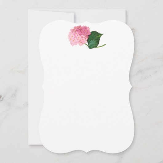 Marie Antoinette Pink Hydrangea Aangepaste uitnodi Kaart (Achterkant)