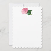 Marie Antoinette Pink Hydrangea Aangepaste uitnodi Kaart (Achterkant)